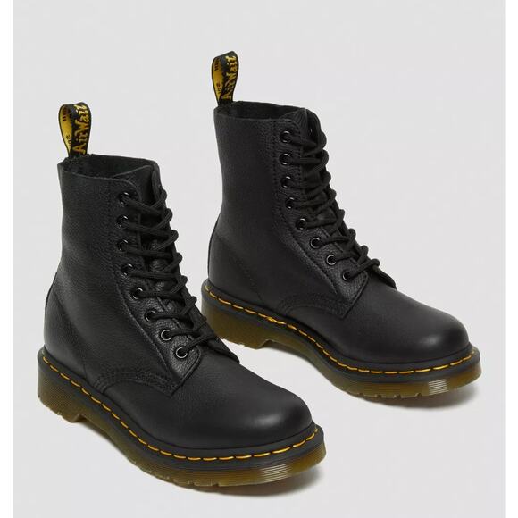 Dr. Marten's Combat Boot 1460 Pascal Virginia Leather Lace Up Boots Sz 8 Docs - Picture 1 of 9